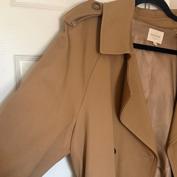 Sezane Scott Tan Trench Coat - Picture 4 of 11